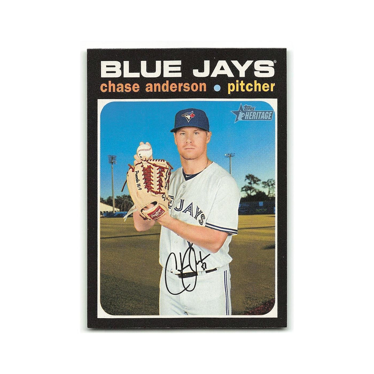 Chase Anderson 2020 Topps Heritage #384 Toronto Blue Jays Baseball Card NM