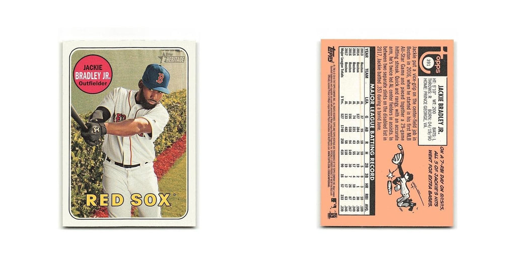 Jackie Bradley Jr. 2018 Topps Heritage #391 Boston Red Sox Baseball Card NM