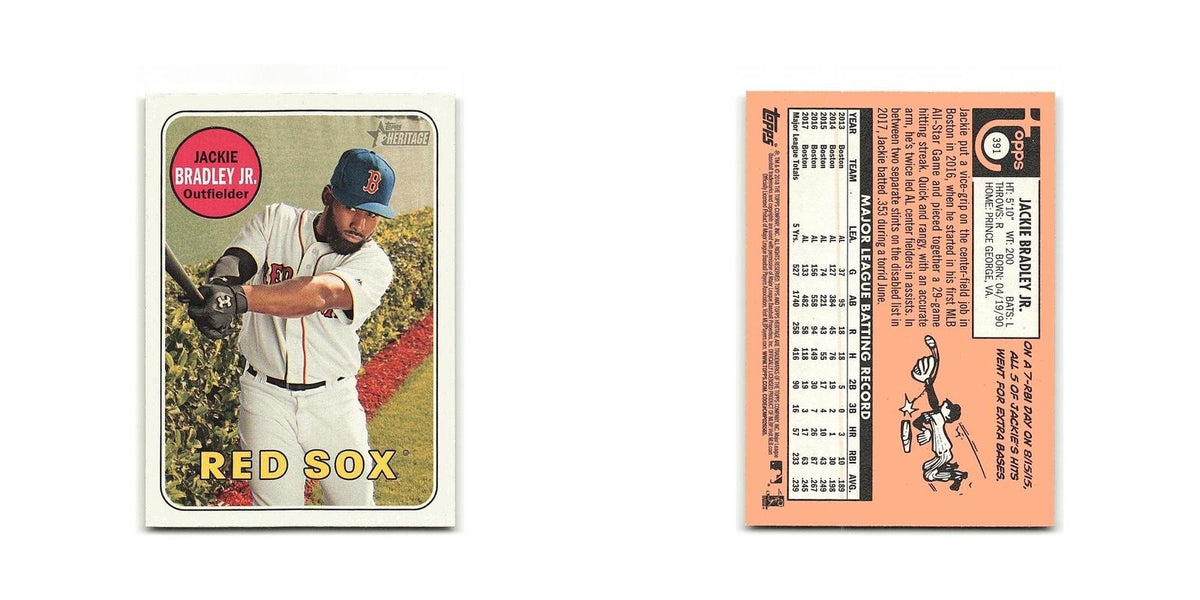 Jackie Bradley Jr. 2018 Topps Heritage #391 Boston Red Sox Baseball Card NM
