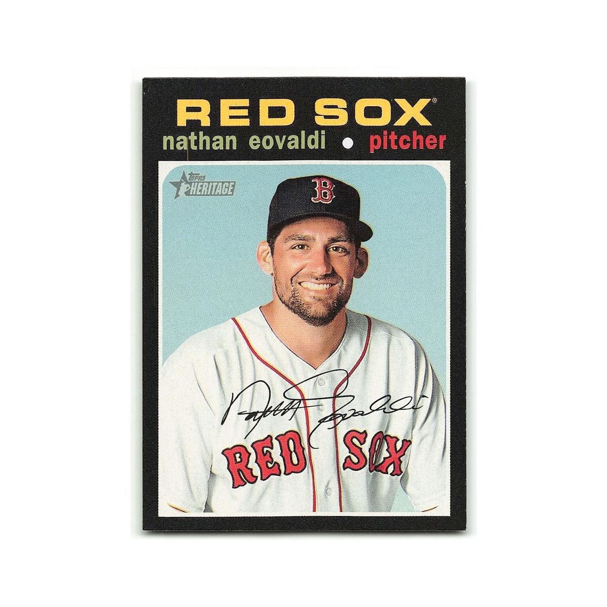 Nathan Eovaldi 2020 Topps Heritage #140 Boston Red Sox Baseball Card NM