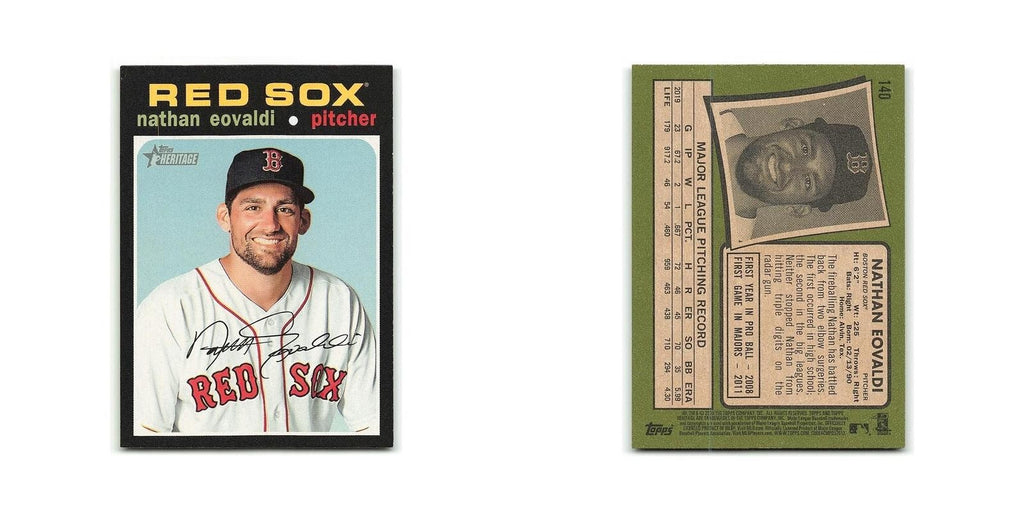 Nathan Eovaldi 2020 Topps Heritage #140 Boston Red Sox Baseball Card NM