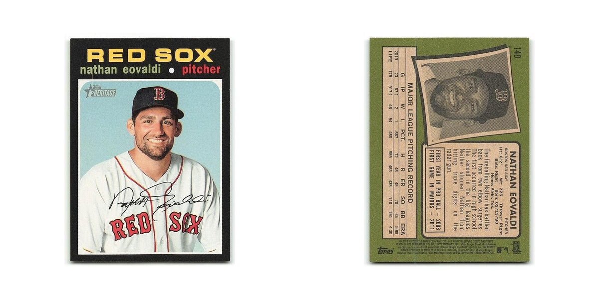 Nathan Eovaldi 2020 Topps Heritage #140 Boston Red Sox Baseball Card NM