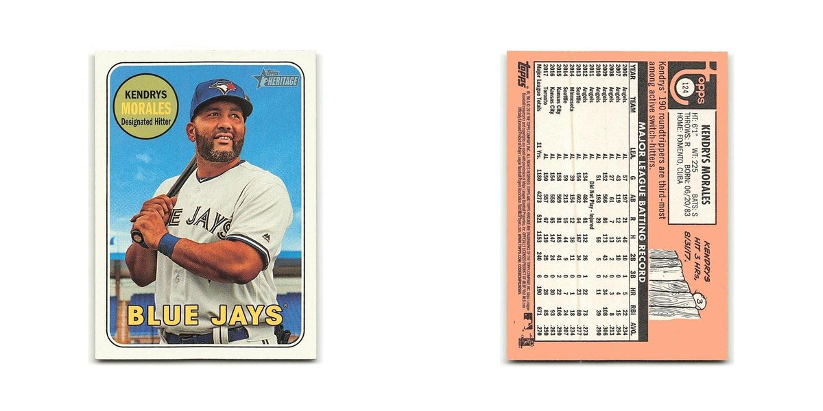 Kendrys Morales 2018 Topps Heritage #124 Toronto Blue Jays Baseball Card NM