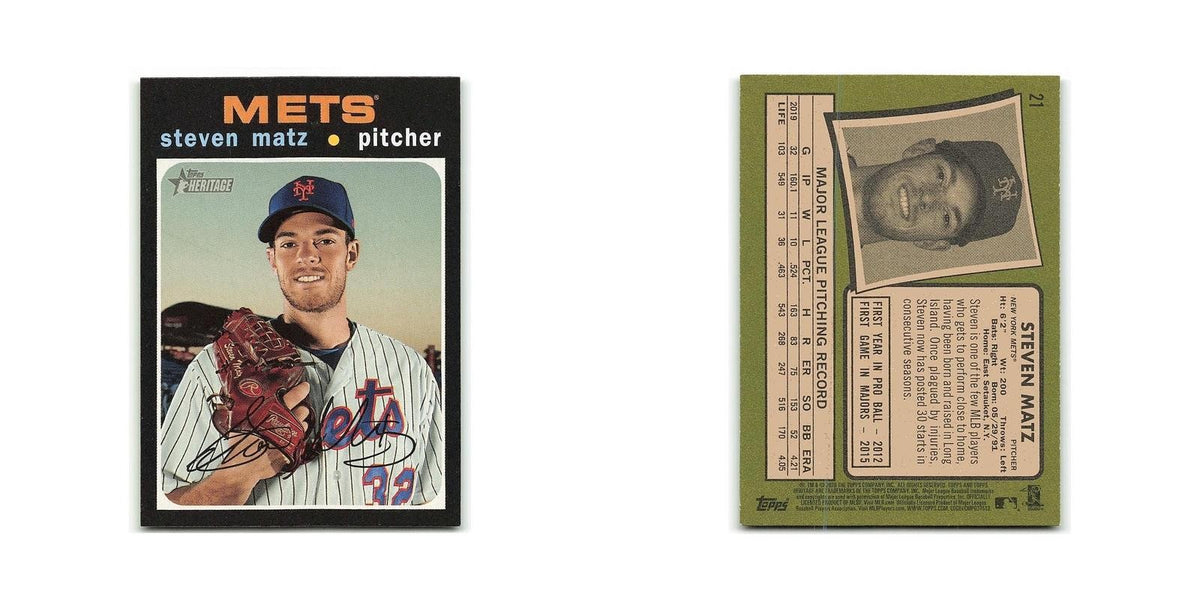 Steven Matz 2020 Topps Heritage #21 New York Mets Baseball Card NM