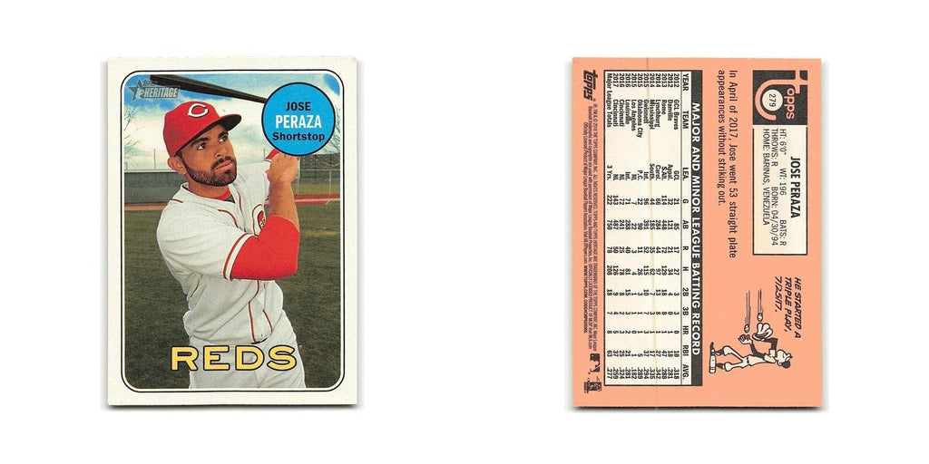 Jose Peraza 2018 Topps Heritage #279 Cincinnati Reds Baseball Card NM