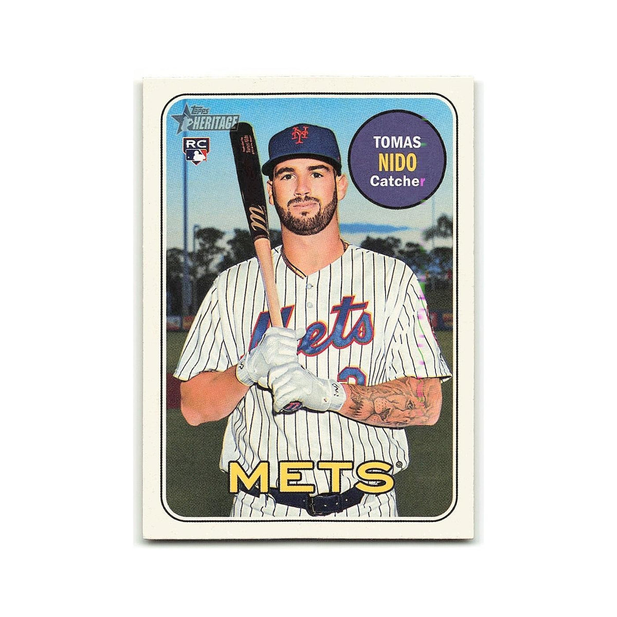 Tomas Nido Rookie 2018 Topps Heritage #650 New York Mets Baseball Card NM