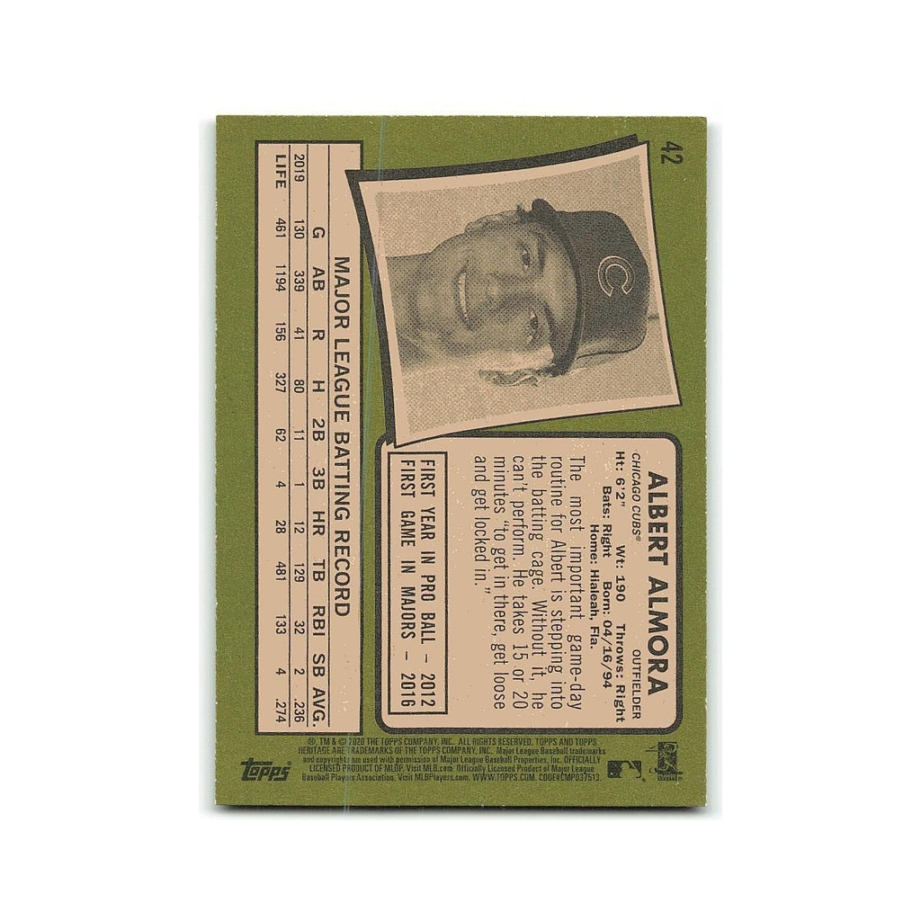 Albert Almora 2020 Topps Heritage #42 St. Louis Cardinals Baseball Card NM