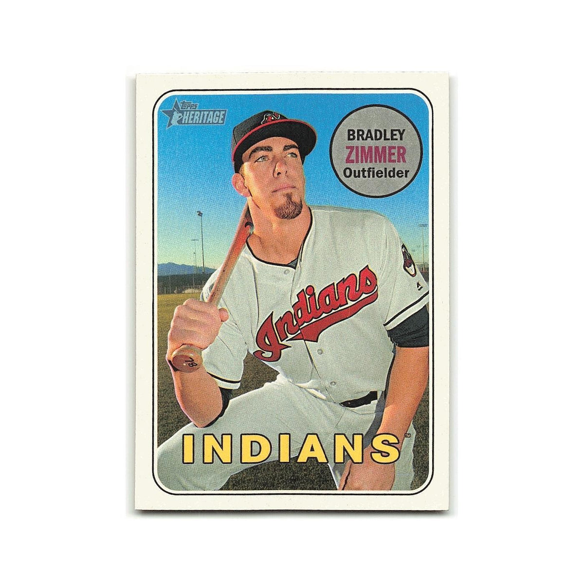 Bradley Zimmer 2018 Topps Heritage #61 Cleveland Indians Baseball Card NM