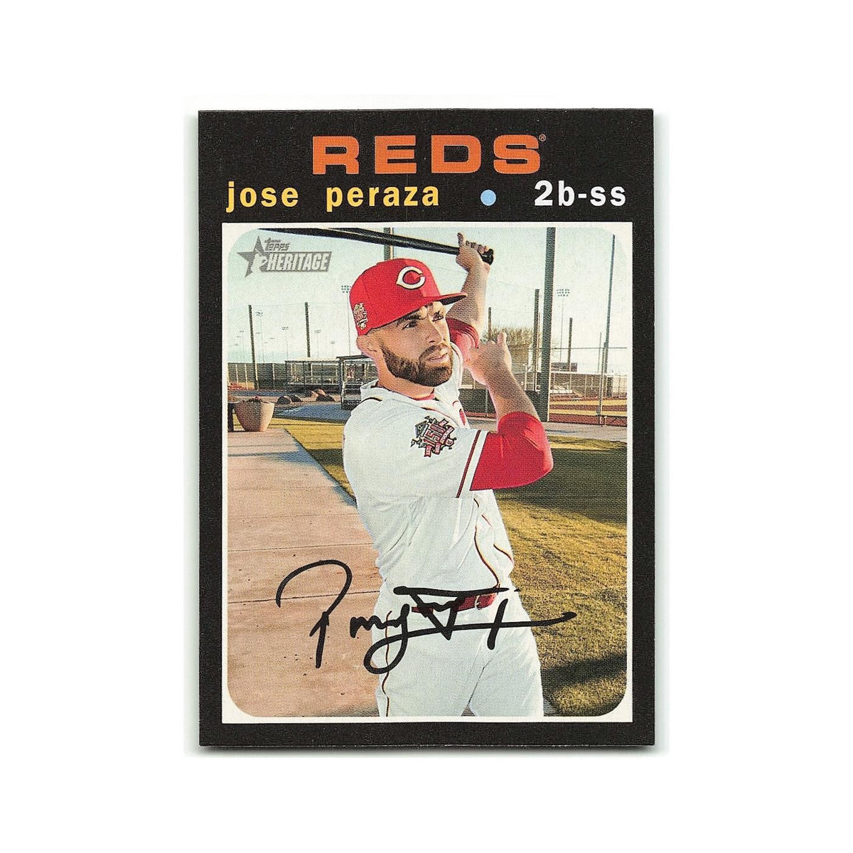 Jose Peraza 2020 Topps Heritage #239 Cincinnati Reds Baseball Card NM