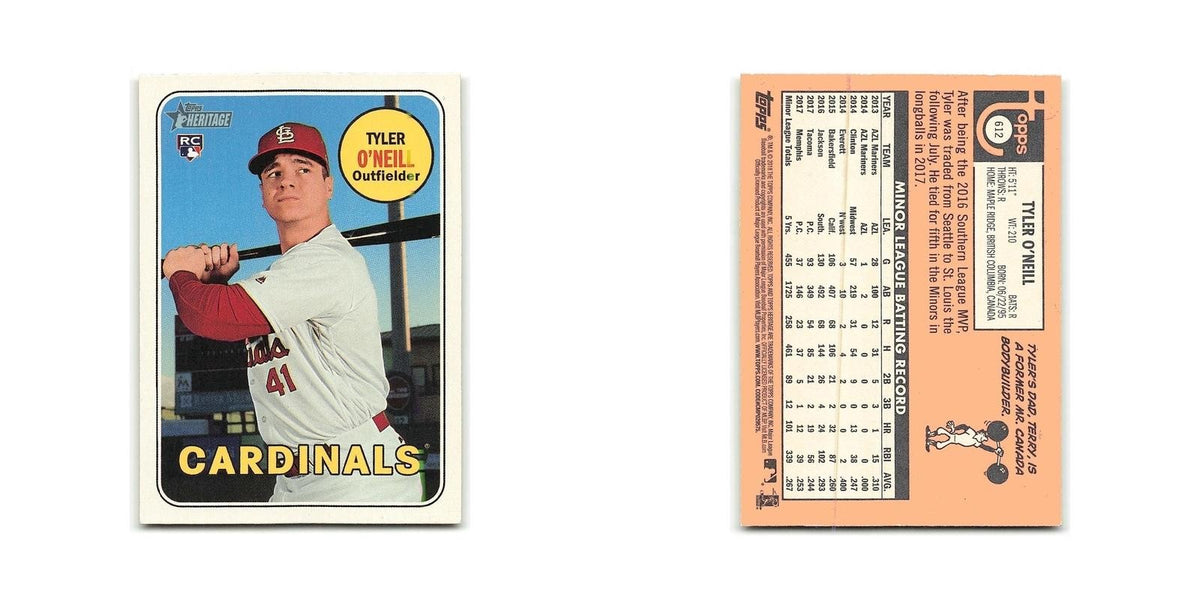 Tyler O'Neill Rookie 2018 Topps Heritage #612 St. Louis Cardinals NM