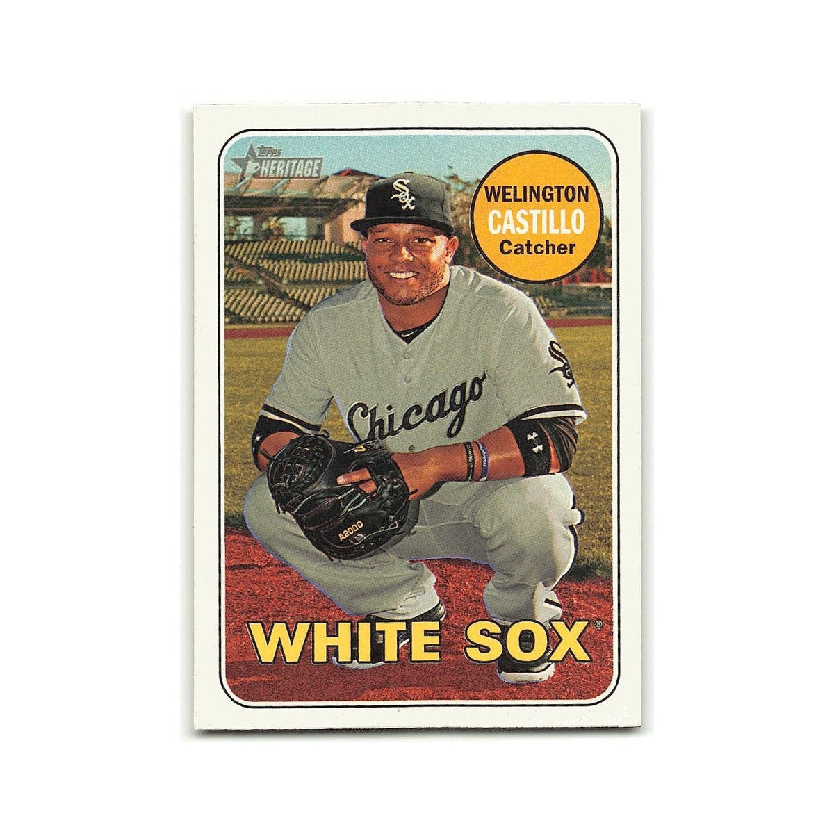 Welington Castillo 2018 Topps Heritage #174 Chicago White Sox Baseball Card NM