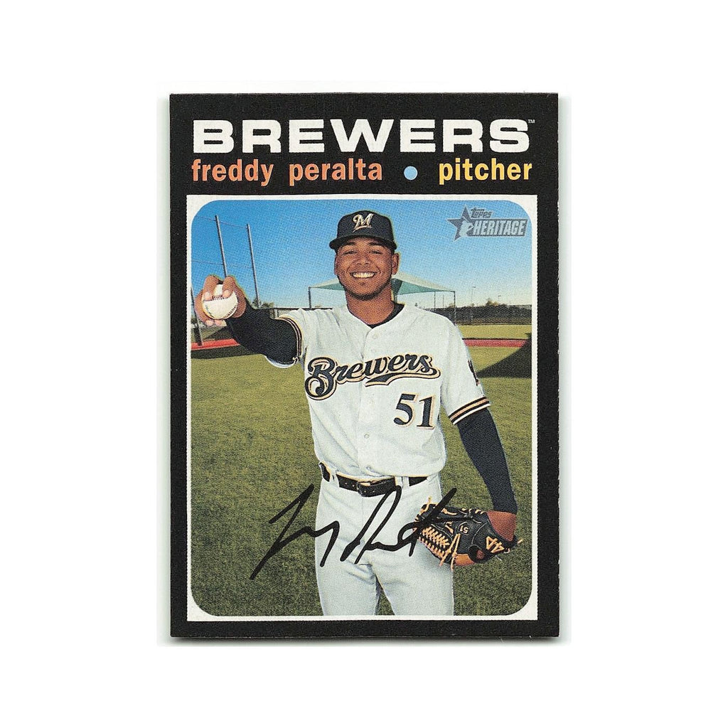 Freddy Peralta 2020 Topps Heritage #392 Milwaukee Brewers Baseball Card NM