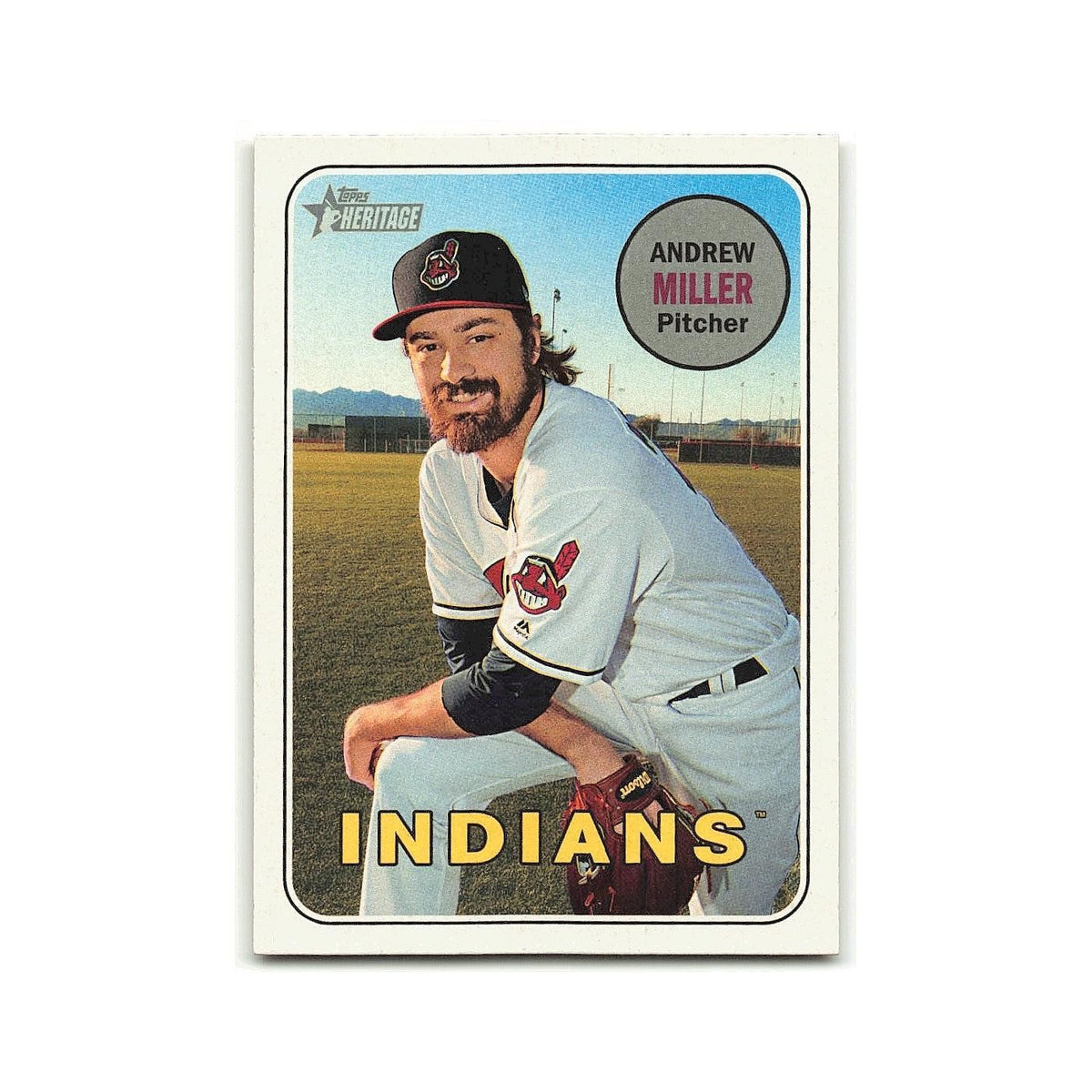 Andrew Miller 2018 Topps Heritage #287 Cleveland Indians Baseball Card NM
