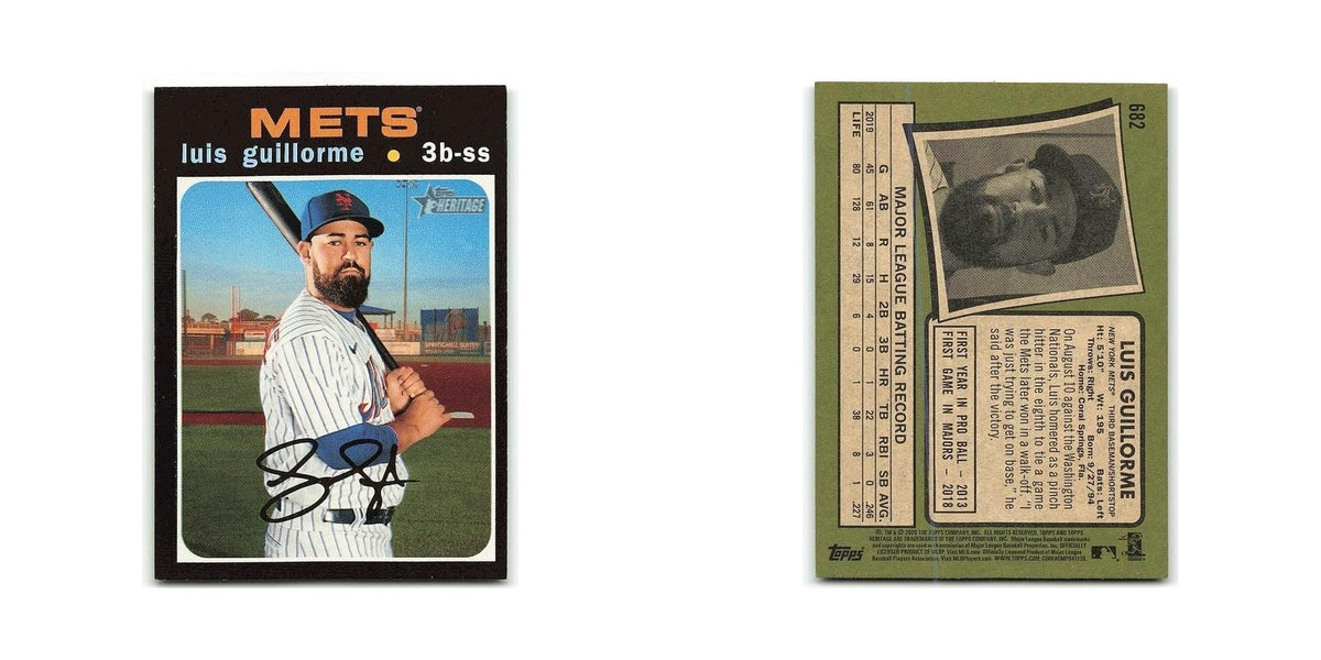 Luis Guillorme 2018 Topps Heritage #682 New York Mets Baseball Card NM