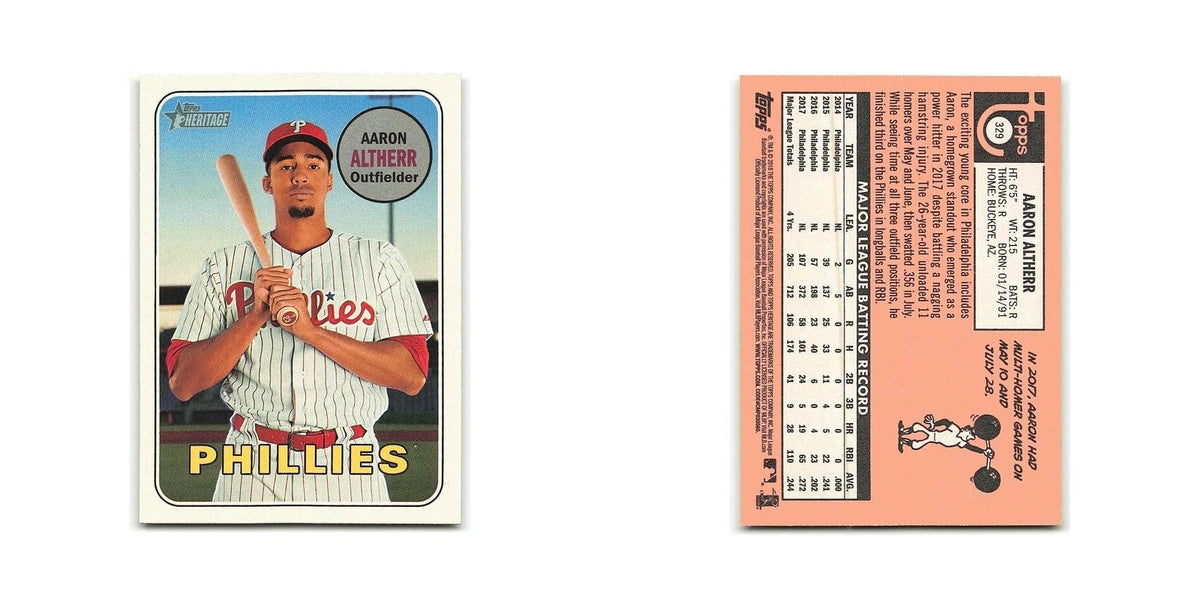 Aaron Altherr 2018 Topps Heritage #329 Philadelphia Phillies Baseball Card NM