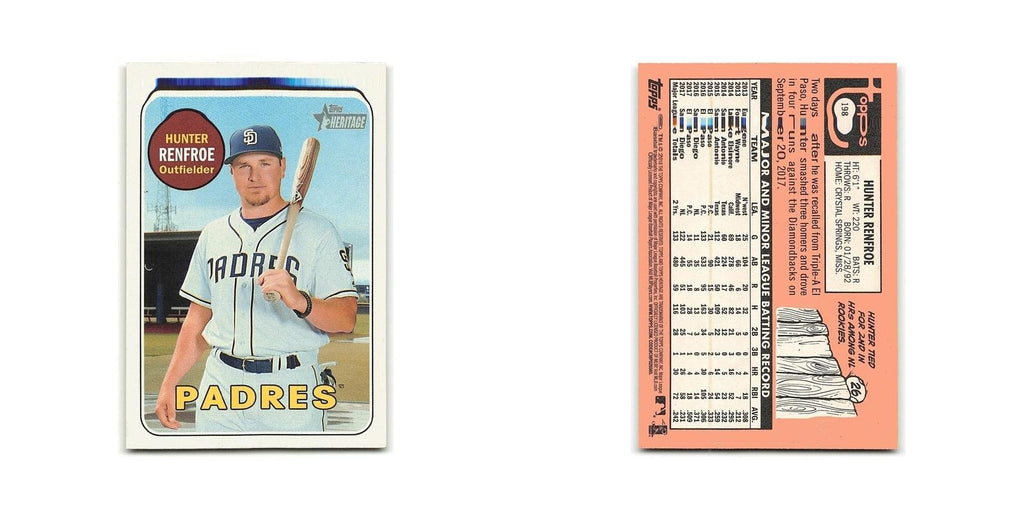 Hunter Renfroe 2018 Topps Heritage #198 San Diego Padres Baseball Card NM