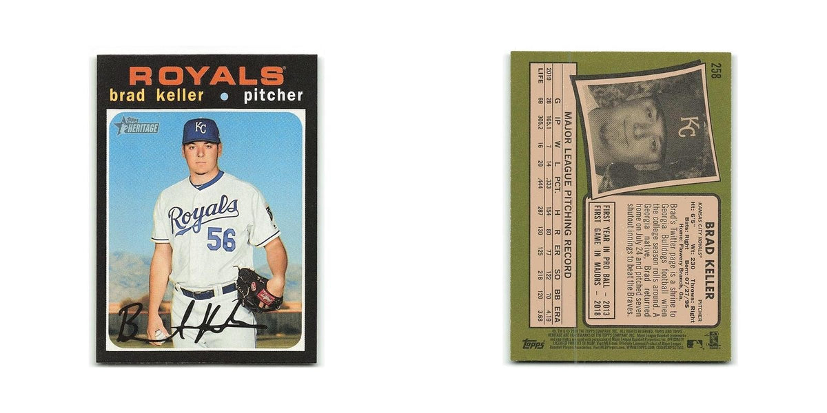 Brad Keller 2020 Topps Heritage #258 Kansas City Royals Baseball Card NM