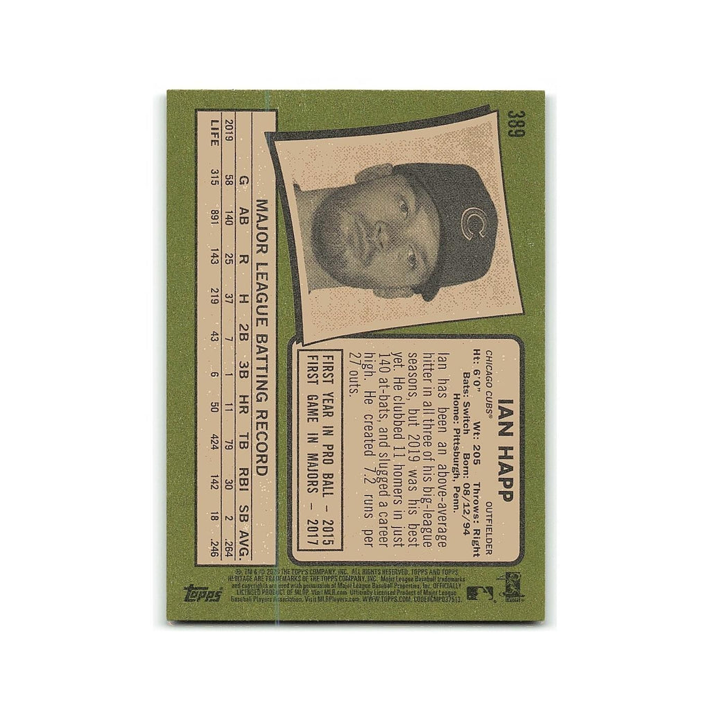 Ian Happ 2020 Topps Heritage #389 Chicago Cubs Baseball Card NM
