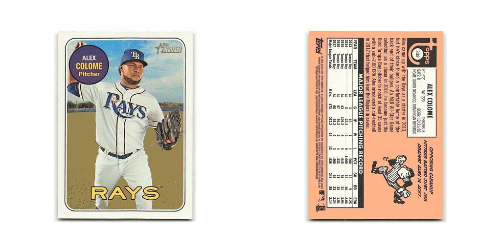 Alex Colome 2018 Topps Heritage #338 Tampa Bay Rays Baseball Card NM