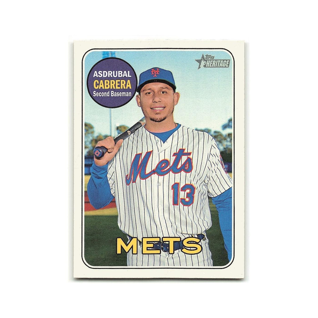 Asdrubal Cabrera 2018 Topps Heritage #536 New York Mets Baseball Card NM