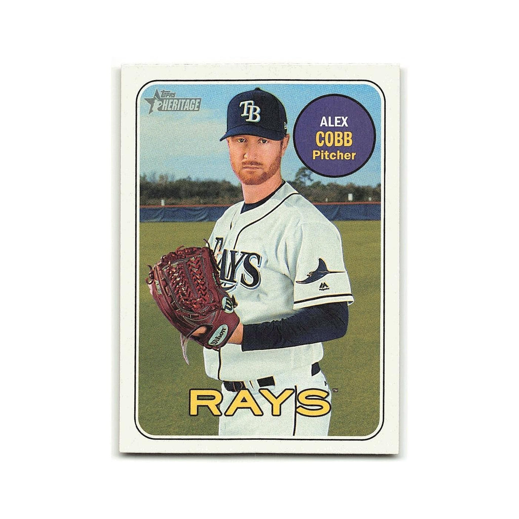Alex Cobb 2018 Topps Heritage #468 Tampa Bay Rays Baseball Card NM