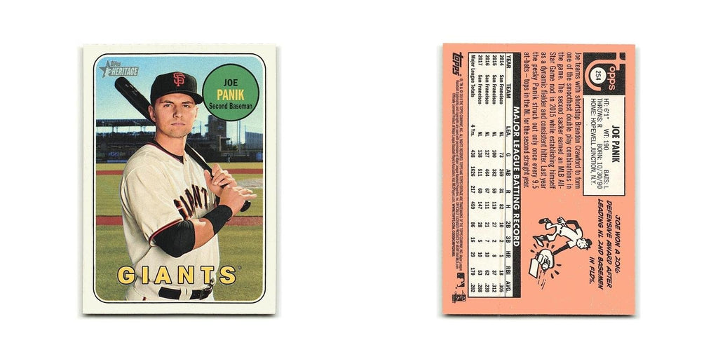 Joe Panik 2018 Topps Heritage #254 San Francisco Giants Baseball Card NM
