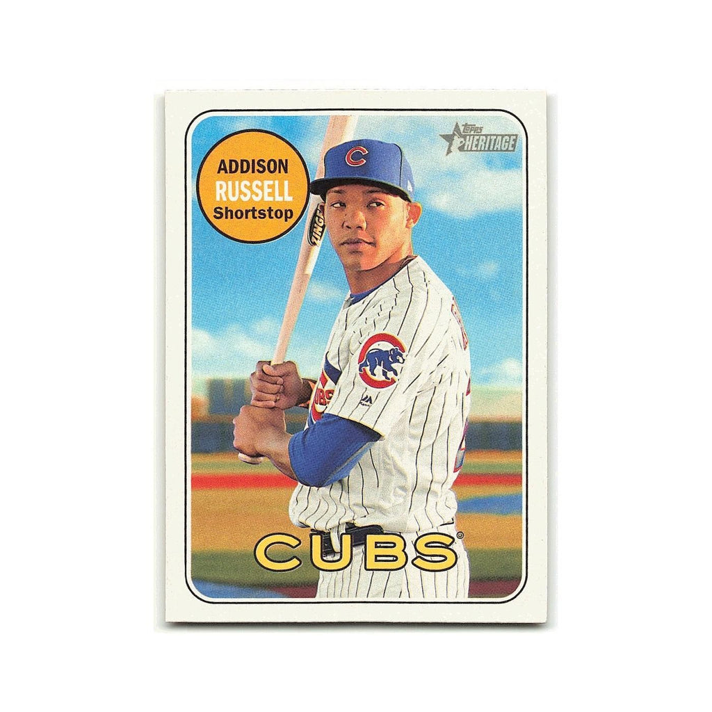 Addison Russell 2018 Topps Heritage #241 Chicago Cubs Baseball Card NM