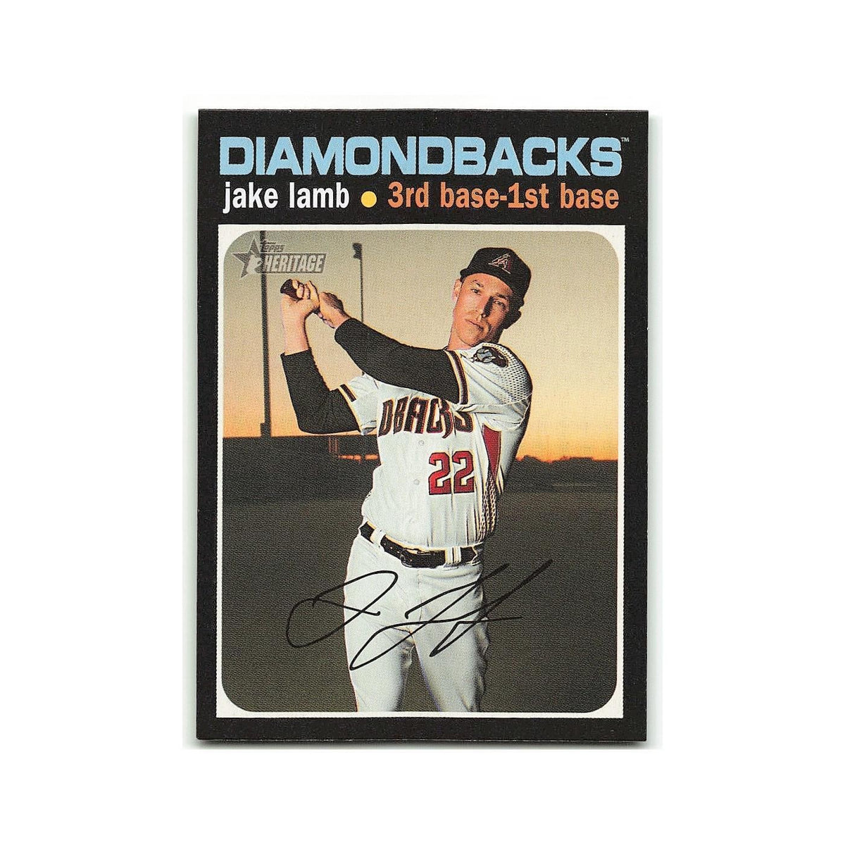 Jake Lamb 2020 Topps Heritage #366 Arizona Diamondbacks Baseball Card NM