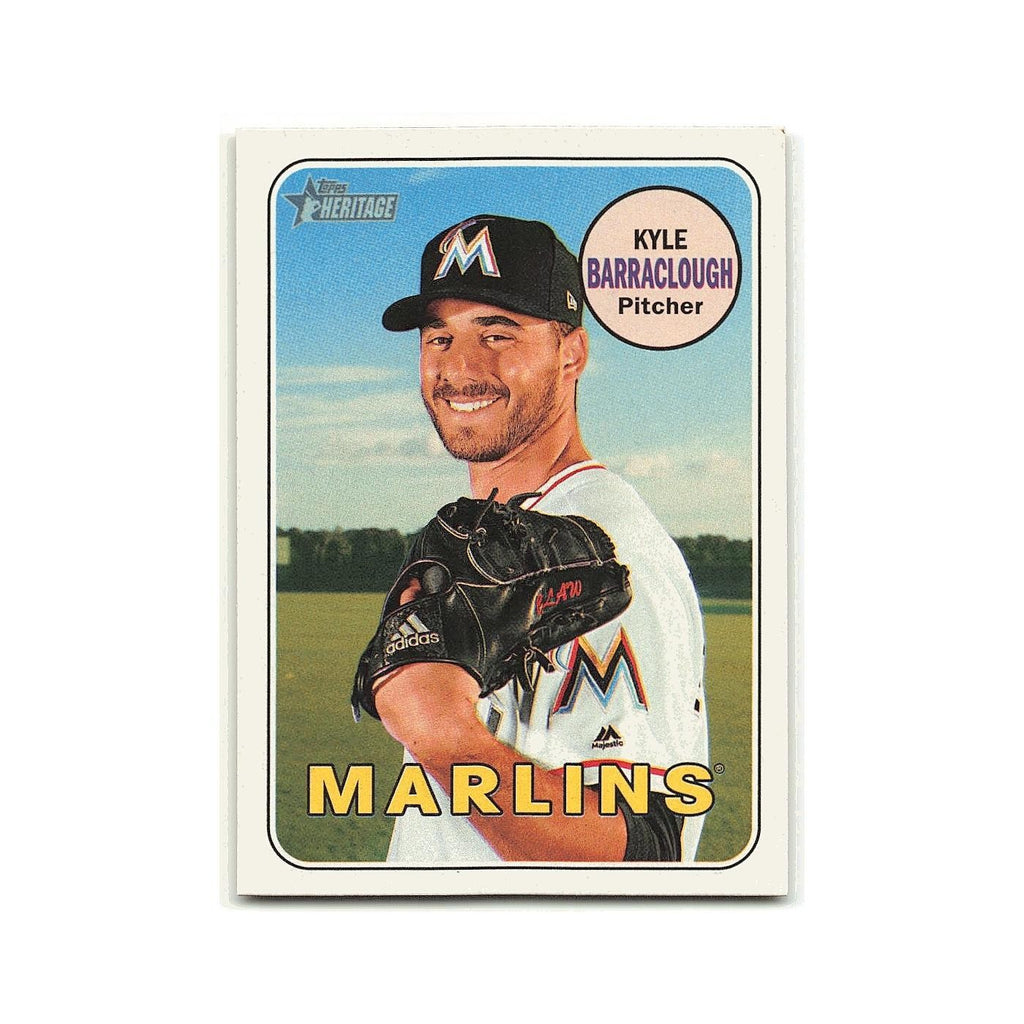 Kyle Barraclough 2018 Topps Heritage #261 Miami Marlins Baseball Card NM
