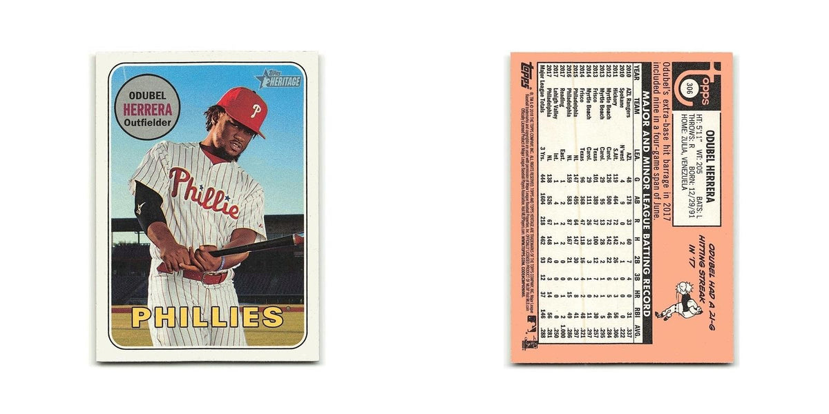 Odubel Herrera 2018 Topps Heritage #306 Philadelphia Phillies Baseball Card NM