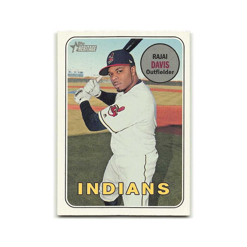 Rajai Davis 2018 Topps Heritage #626 Cleveland Indians Baseball Card NM