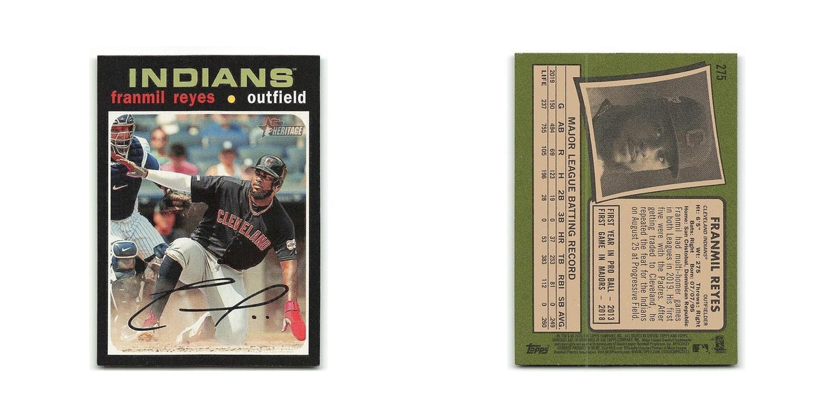 Franmil Reyes 2020 Topps Heritage #275 Cleveland Indians Baseball Card NM