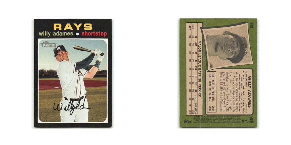 Willy Adames 2020 Topps Heritage #289 Tampa Bay Rays Baseball Card NM