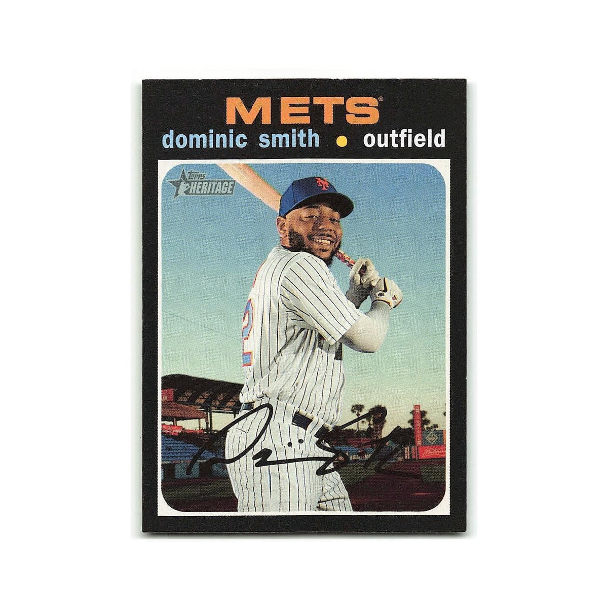 Dominic Smith 2020 Topps Heritage #386 New York Mets Baseball Card NM