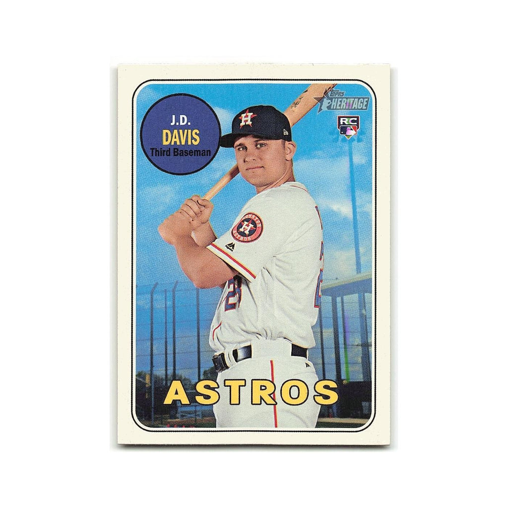 J.D. Davis Rookie 2018 Topps Heritage #532 Houston Astros Baseball Card NM