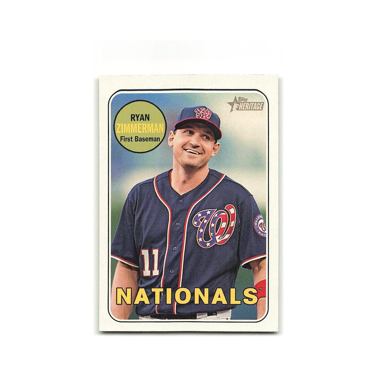 Ryan Zimmerman 2018 Topps Heritage #230 Washington Nationals Baseball Card NM