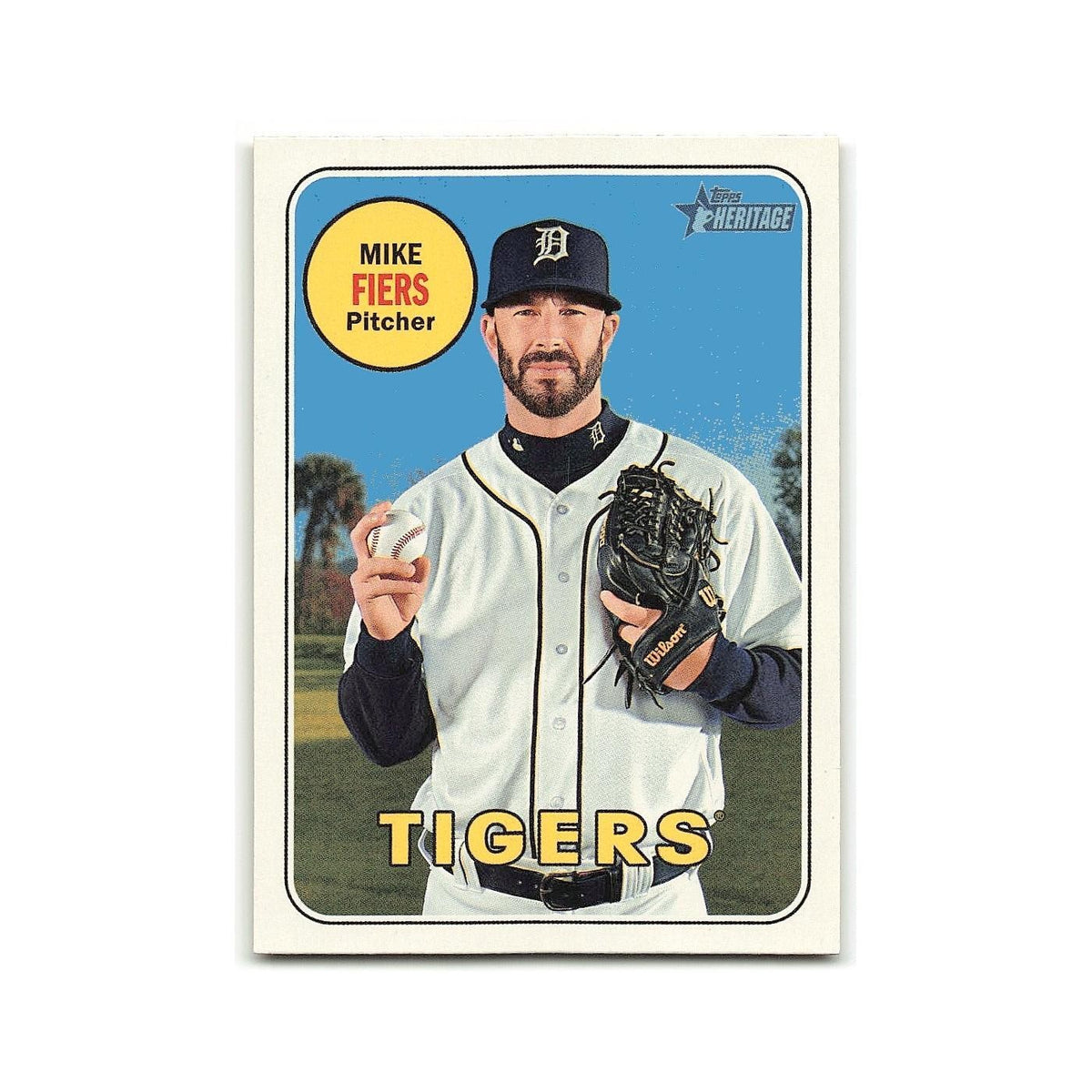 Mike Fiers 2018 Topps Heritage #556 Detroit Tigers Baseball Card NM