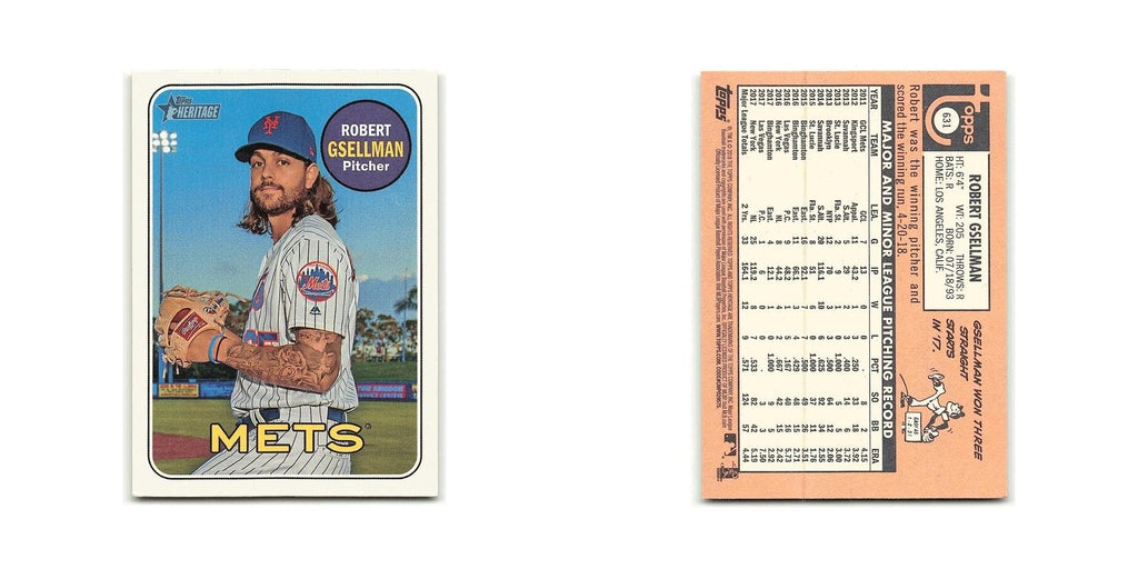 Robert Gsellman 2018 Topps Heritage #631 New York Mets Baseball Card NM