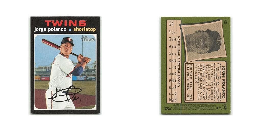 Jorge Polanco 2020 Topps Heritage #236 Minnesota Twins Baseball Card NM