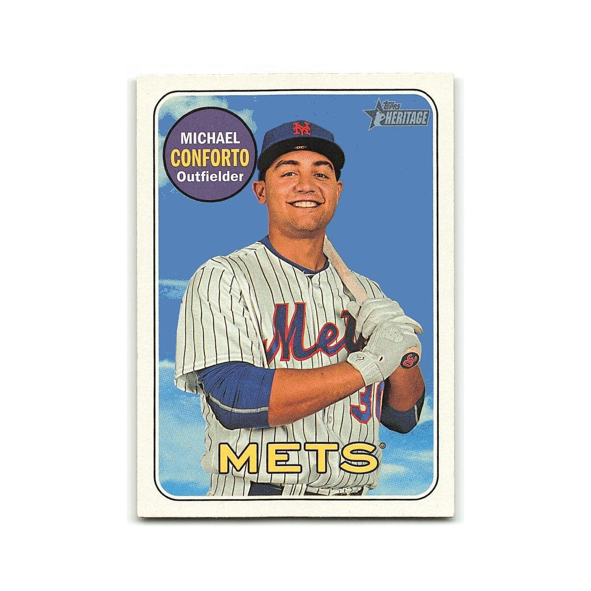 Michael Conforto 2018 Topps Heritage #364 New York Mets Baseball Card NM
