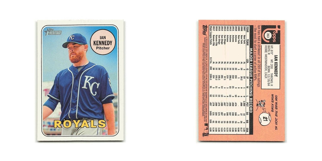 Ian Kennedy 2018 Topps Heritage #363 Kansas City Royals Baseball Card NM