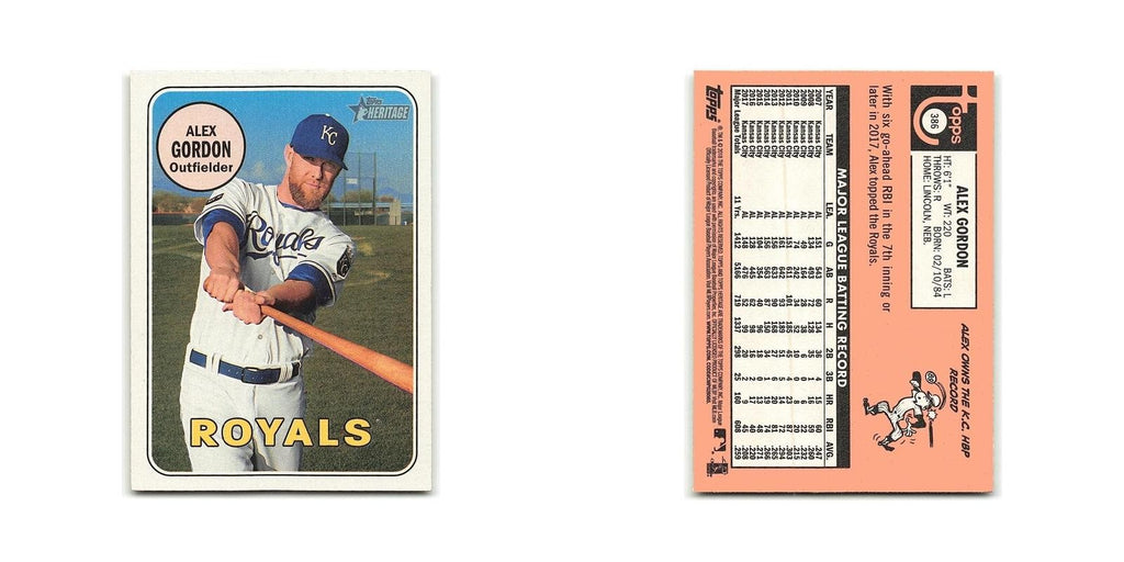 Alex Gordon 2018 Topps Heritage #386 Kansas City Royals Baseball Card NM