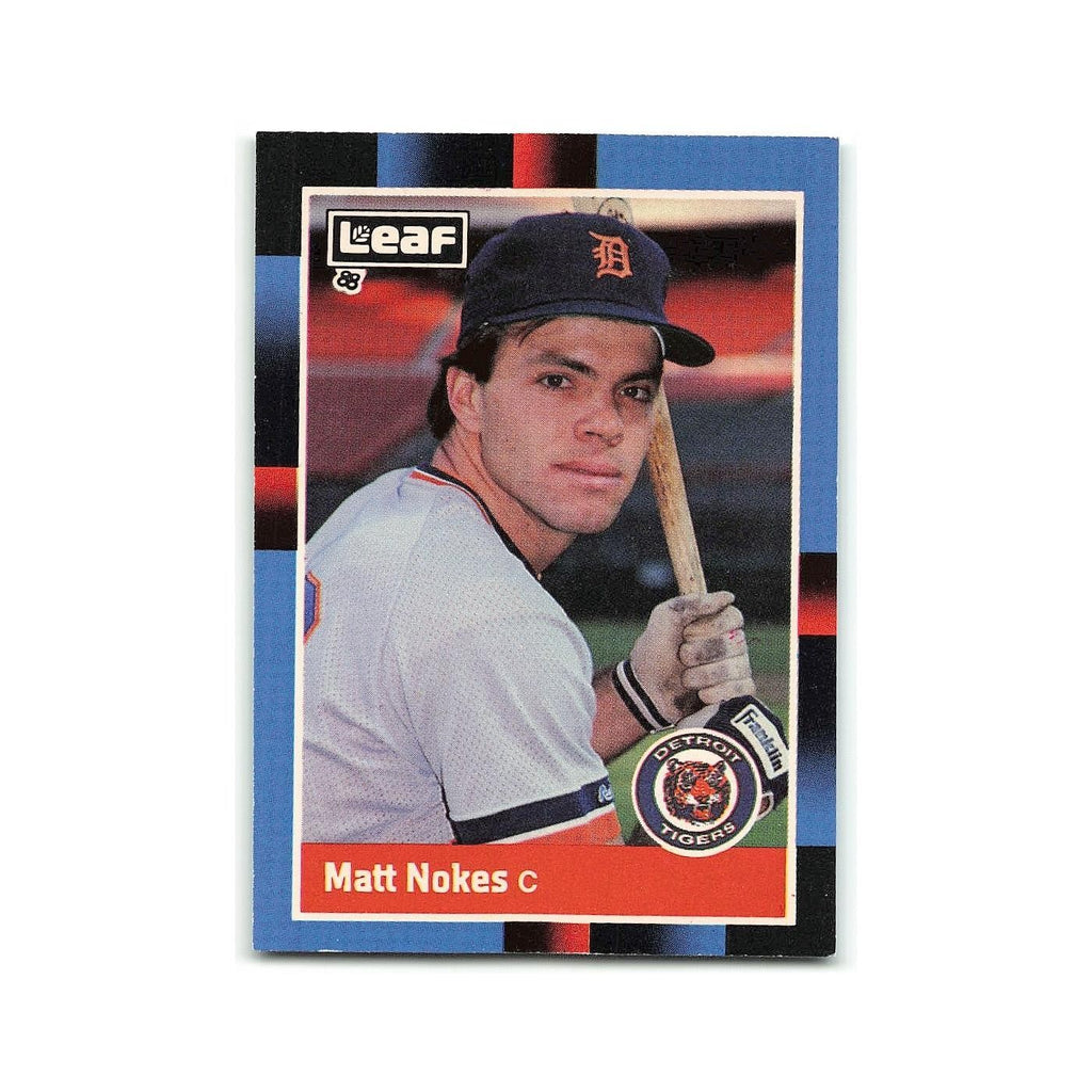 Matt Nokes Rookie 1988 Leaf #60 Detroit Tigers Baseball Card NM