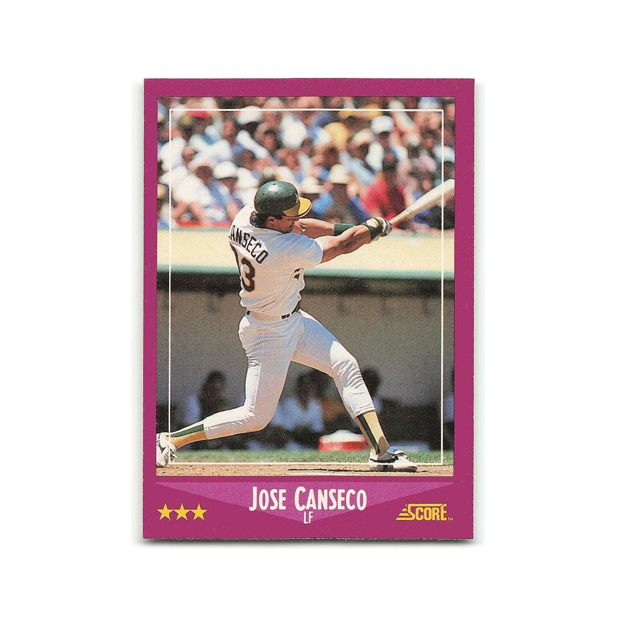 Jose Canseco 1988 Score #45 Oakland Athletics Baseball Card NM