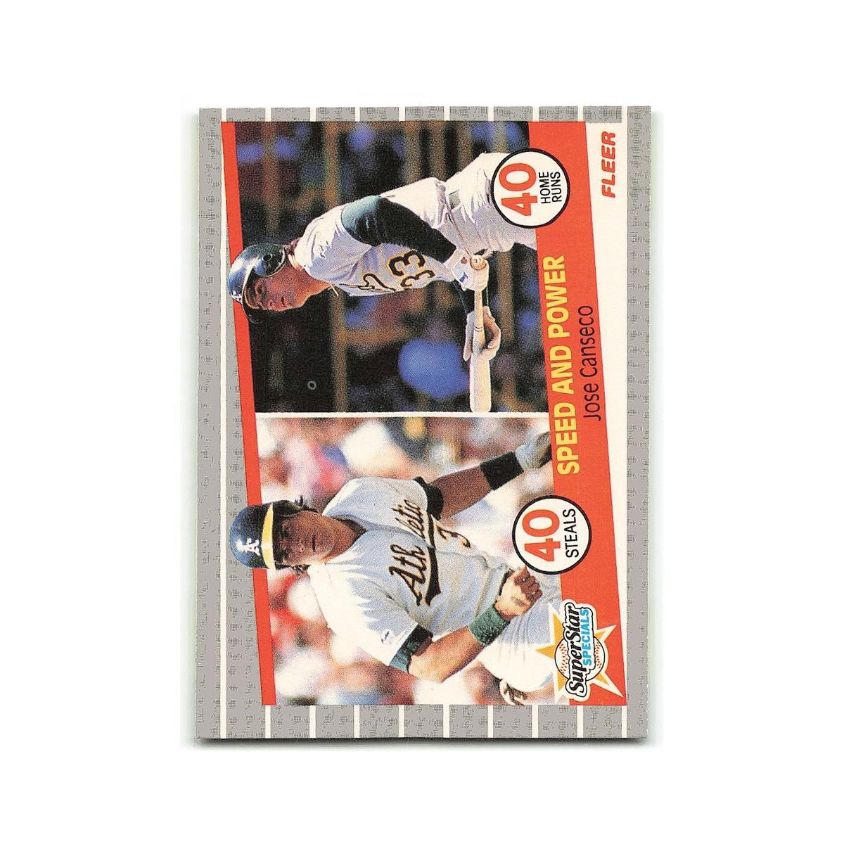 Jose Canseco 1989 Fleer #628 Oakland Athletics Baseball Card NM