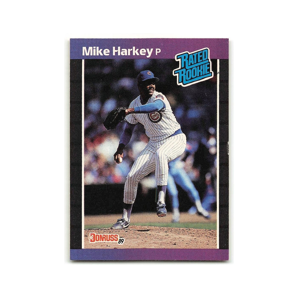 Mike Harkey Rookie 1989 Donruss #43 Chicago Cubs Baseball Card NM