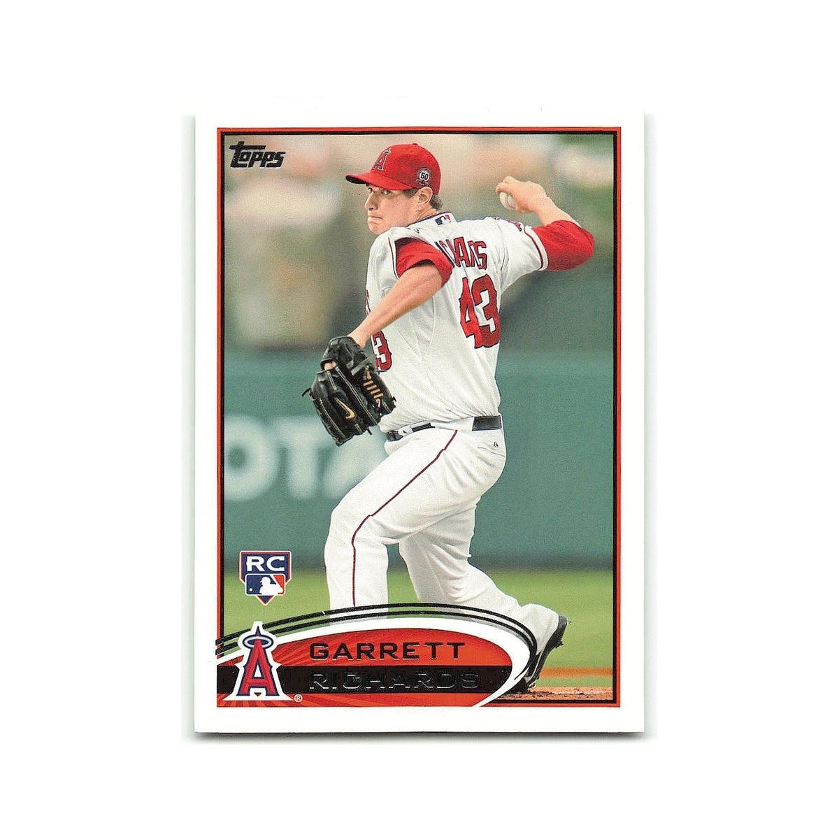 Garrett Richards Rookie 2012 Topps #575 Los Angeles Angels Baseball Card NM