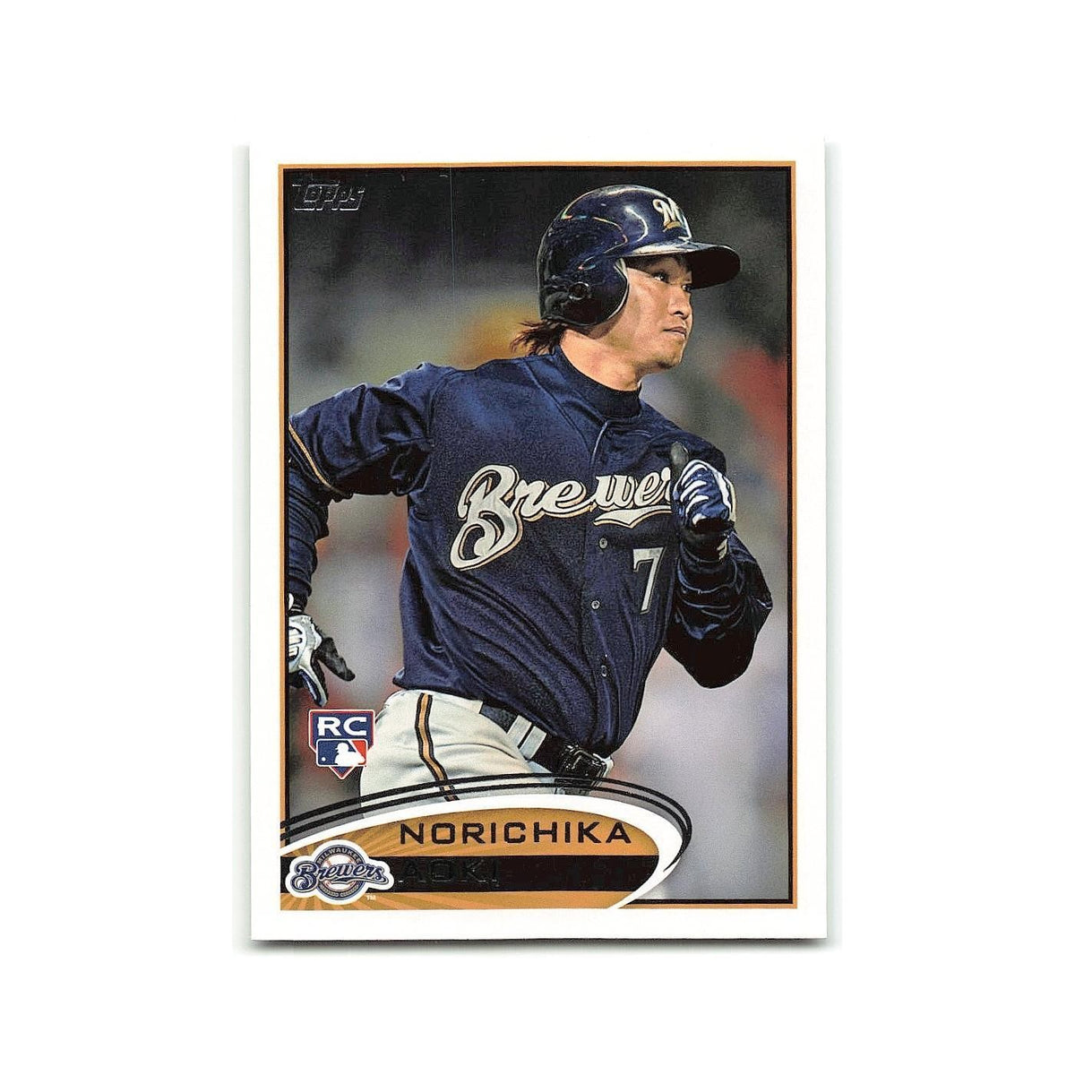 Norichika Aoki Rookie 2012 Topps #507 Milwaukee Brewers Baseball Card NM