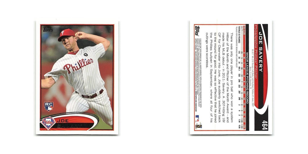 Joe Savery Rookie 2012 Topps #464 Philadelphia Phillies Baseball Card NM