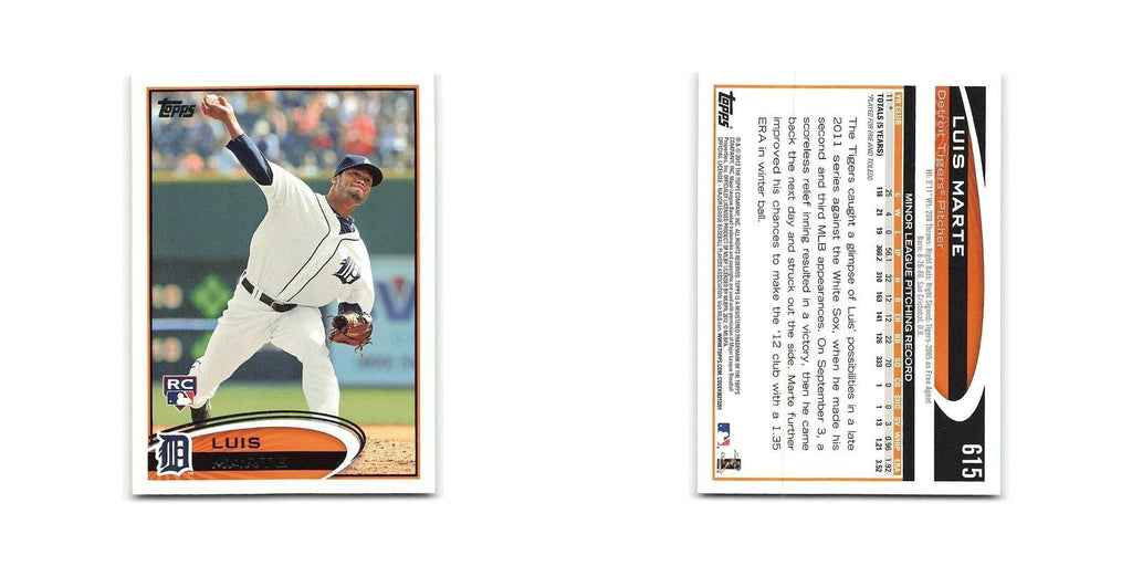 Luis Marte Rookie 2012 Topps #615 Detroit Tigers Baseball Card NM